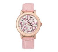 Blooming Cherry Blossom - Reloj de pulsera para mujer, diseño de flor de cerezo, regalo para cumpleaños, día de San Valentín, Estilo:, regular, MHXYZHW