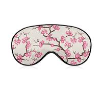 Blooming Cherry Blossom Soft Eye Masks con correa ajustable Ligero y cómodo con los ojos vendados para dormir