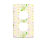 Blooming Daffodils - Kit de placa de pared de doble cara, cubierta de toma de corriente, tamaño estándar: 4.50 x 2.76 pulgadas