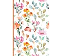 Blooming Elegance A Floral Hardcover Notebook: Cute ruled lined small hard cover 5.5x8.5" journal, notepad, diary, memo, girls, students, traveller, school supplies, note taking for office, desk, home
