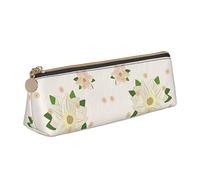 Blooming - Estuche hexagonal blanco de gran capacidad para lápices, bolsa de papelería simple, organizador de oficina, bolsa de marcador, caja multifonction, bolsa de maquillaje