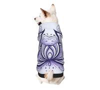 Blooming Lotus - Sudadera con capucha para perro, ropa de poliéster suave y transpirable para perros pequeños, medianos y grandes