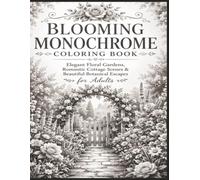 Blooming Monochrome Coloring Book: Elegant Floral Gardens, Romantic Cottage Scenes & Beautiful Botanical Escapes (Monochrome Floral Coloring)