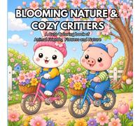 Blooming Nature & Cozy Critetrs: A Cute Coloring Book of Animal Friends, Flowers and Nature. 50 bold and easy coloring illustrations filled with magical blooming landscapes.