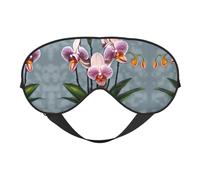 Blooming Orchids - Antifaz reversible de poliéster para dormir con correa ajustable para máxima comodidad y bloqueo de luz