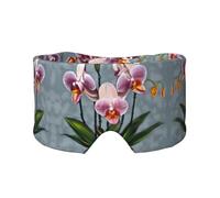 Blooming Orchids - Orejeras para dormir con estampado de orquídeas, bloquea la luz, ajustable, ideal para viajes, meditación y yoga