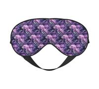 Blooming Purple Flowers Printing Soft Dual Use Sleep Blocks Light Efficiently Blackout Eye Mask for Sleeping