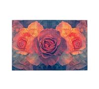 Blooming Red Petals - Rompecabezas de 1000 piezas para adultos, rompecabezas de madera para adultos, regalos para decoración del hogar