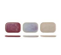 Bloomingville Addison - Juego de platos (3 unidades, 22,5 x 14,5 cm), color rosa