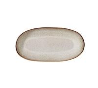 Bloomingville Bandeja Sandrine, gris, cerámica, 16 x 34 x 3,5 cm