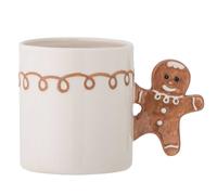Bloomingville Becher GINNIE Blanco Taza Navideña Cerámica 200 ml