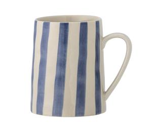 Bloomingville Begonia - Taza (cerámica, 440 ml), color azul