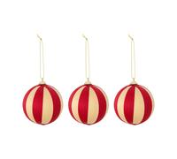 Bloomingville Bola de Navidad Wynn Rojo. 3-pack. Ø8 cm