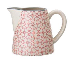 Bloomingville - Bote de leche cecile, color Ø 8,5 x H 8,5 cm, rosa, cerámica, capacidad 250 ml