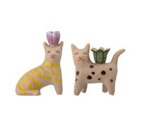 Bloomingville Candelabro Mamie 2 piezas gres
