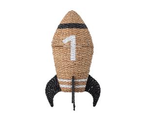 Bloomingville Cesta con tapa Cosmina Ø40x68.5 cm Natur