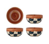 Bloomingville Cuenco Check Ø14 cm. pack de 4 Azul