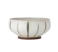 Bloomingville Cuenco para servir en color gris de gres pintado a mano con diseño nórdico, apto para lavavajillas y microondas, 3500 ml, diámetro: 25,5 cm, altura: 12 cm, 82060422