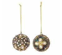 Bloomingville Eleanore Adorno, Cristal, Azul, Ø7,5 cm, Set of 2