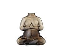 Bloomingville Elze 82051325 - Jarrón (Cristal, 12,5 x 6,5 cm), Color marrón