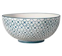 BLOOMINGVILLE Ensaladera Kristina - Recipiente para Servir da Loza ø 23,5 cm, Azul, Cerámica, Capacidad 2000 ml
