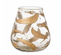 Bloomingville Fidelia 82066382 - Portavelas de té (Cristal Reciclado, 12 x 11 cm), Color Dorado