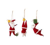 Bloomingville Giles adorno navideño Rojo. 3 piezas. 17 cm
