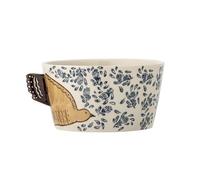 Bloomingville Hezha - Cuenco de cerámica, color azul y marrón