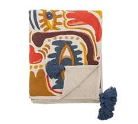 Bloomingville Horus - Manta (160 x 130 cm, algodón reciclado, 1800 ml), color naranja