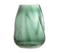 Bloomingville Jarrón de cristal Ingolf 26 cm Verde