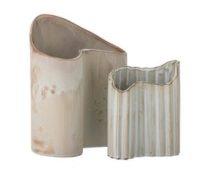 Bloomingville Jarrón Henaj 2 piezas marrón-beige