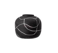 Bloomingville Jarrón Niza terracota 16.5 cm negro