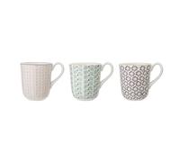 Bloomingville Juego de 3 tazas Maya, color rosa, verde y lila
