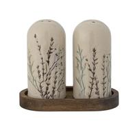 Bloomingville - Juego de salero y pimentero BEA, Naturaleza, gres (82058377)