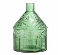 Bloomingville Kamila Jarrón, Cristal, Verde, Ø26,5xH34,5 cm