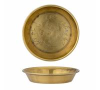 Bloomingville Kry 82059568 - Cuenco de Metal con Relieve (10 x 2 cm), Color Dorado