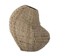 Bloomingville Levis 82053944 Nature - Cesta de almacenamiento grande de palma de 56,5 x 55 x 55 cm, trenzada a mano, decoración natural y elegante