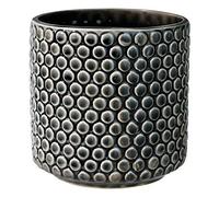 BLOOMINGVILLE Maceta Dot - Macetero Decorativo Redondo para Flores e Plantas para Interiores M (15,5 cm ø), Negro, Cerámica