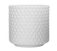 BLOOMINGVILLE Maceta Dot - Macetero Decorativo Redondo para Flores e Plantas para Interiores M (15,5 cm ø), Blanco, Cerámica
