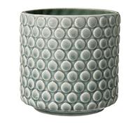 BLOOMINGVILLE Maceta Dot - Macetero Decorativo Redondo para Flores e Plantas para Interiores S (12,5 cm ø), Verde, Cerámica