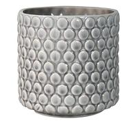BLOOMINGVILLE Maceta Dot - Macetero Decorativo Redondo para Flores e Plantas para Interiores S (12,5 cm ø), Gris, Cerámica