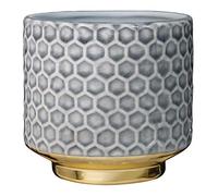 BLOOMINGVILLE Maceta Home - Macetero Decorativo Redondo para Flores e Plantas para Interiores S (10 cm ø), Gris, Cerámica