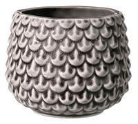 BLOOMINGVILLE Maceta Pinecone - Macetero Decorativo Redondo para Flores e Plantas para Interiores S (9,5 cm ø), Gris, Cerámica