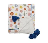 Bloomingville Manta de algodón Cherry 160x130 cm Rosa