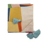 Bloomingville Manta de algodón Colorine 160x130 cm Azul