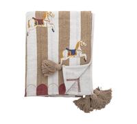 Bloomingville Manta Merry-go-round 130x160 cm Beige-rojo