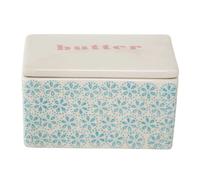 Bloomingville Mantequera Patrizia Azul Con Tapa Cerámica Platos, Vajilla