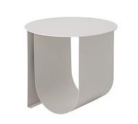 Bloomingville Mesa auxiliar Cher Ø 43 cm - Mesa de centro en diseño escandinavo de metal, ligera y estable, versátil como mesa de sofá, mesita de noche o mesa de salón (gris)