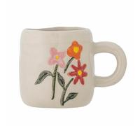 Bloomingville Millie 82061378 Taza de Stoneware, color blanco, 110 ml, diseño elegante, apto para lavavajillas