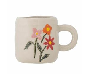 Bloomingville Millie 82061378 Taza de Stoneware, color blanco, 110 ml, diseño elegante, apto para lavavajillas